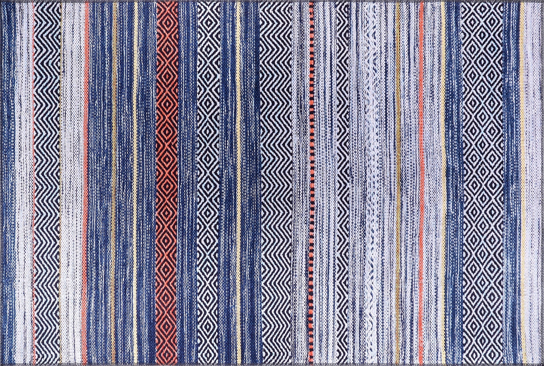 Crossed Watercolour Bright Blue Abstract Washable Rug – Netline Home guide