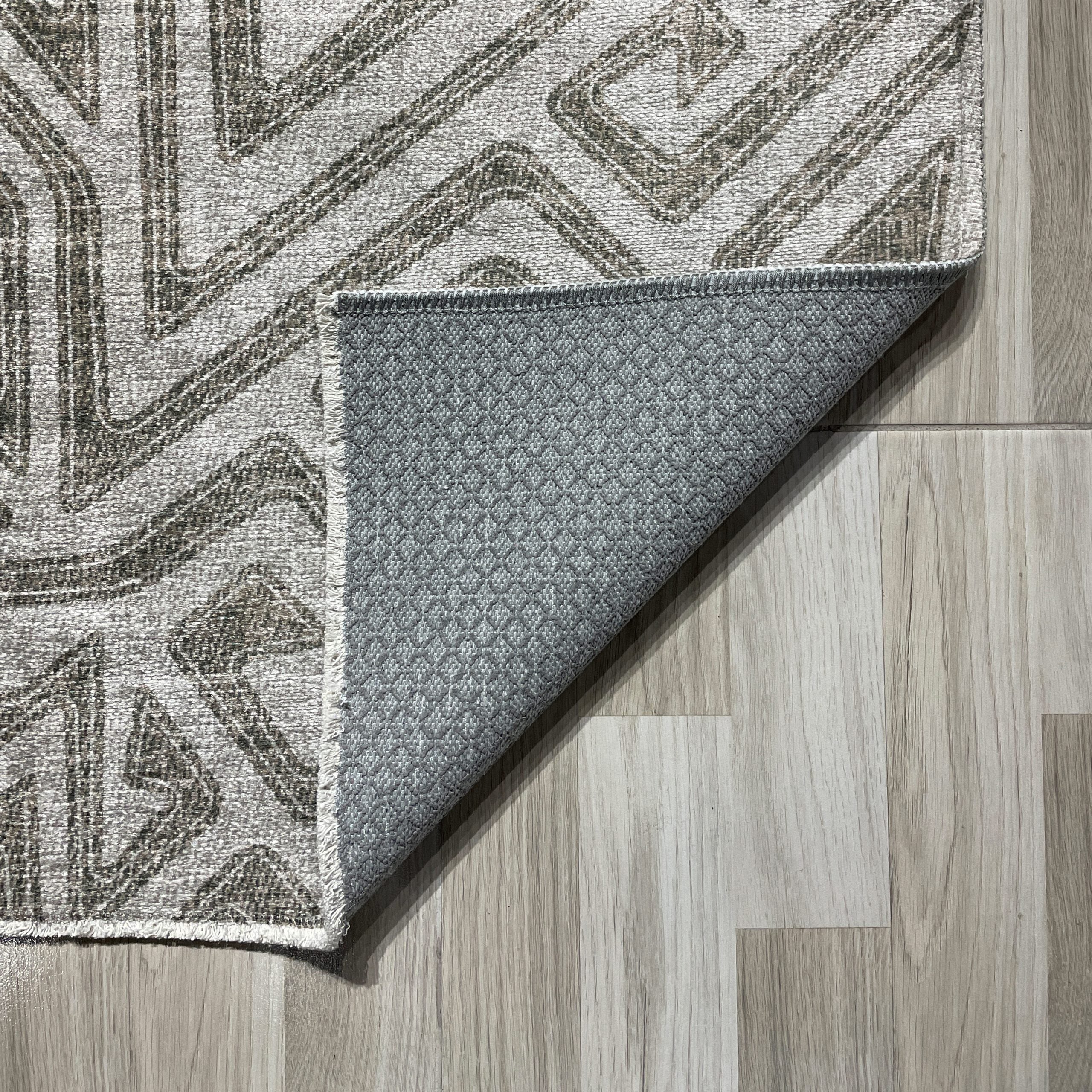 Netline Home Mink Brown Modern Machine Washable Chenille Rug Design 1012 - Gallery Image 3 - Netline Home