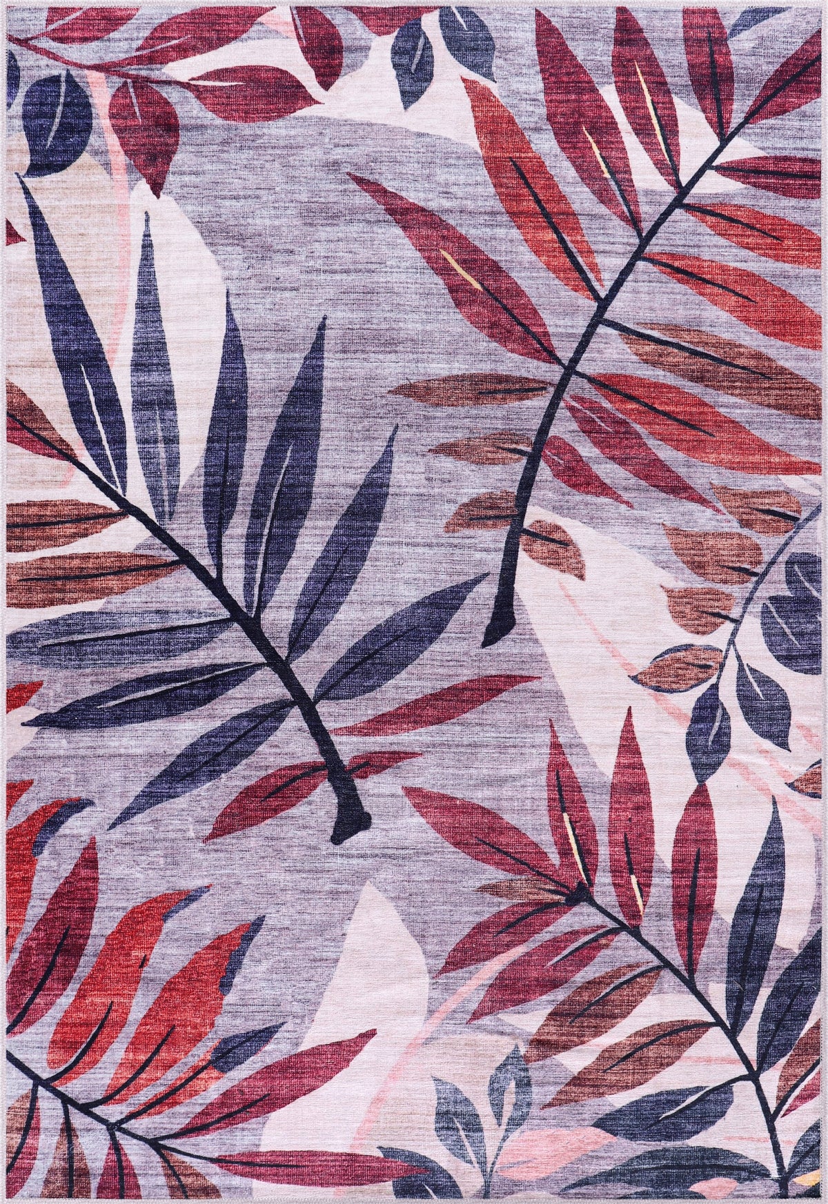 Premier Floral Soft White Washable Rug by Netline Home