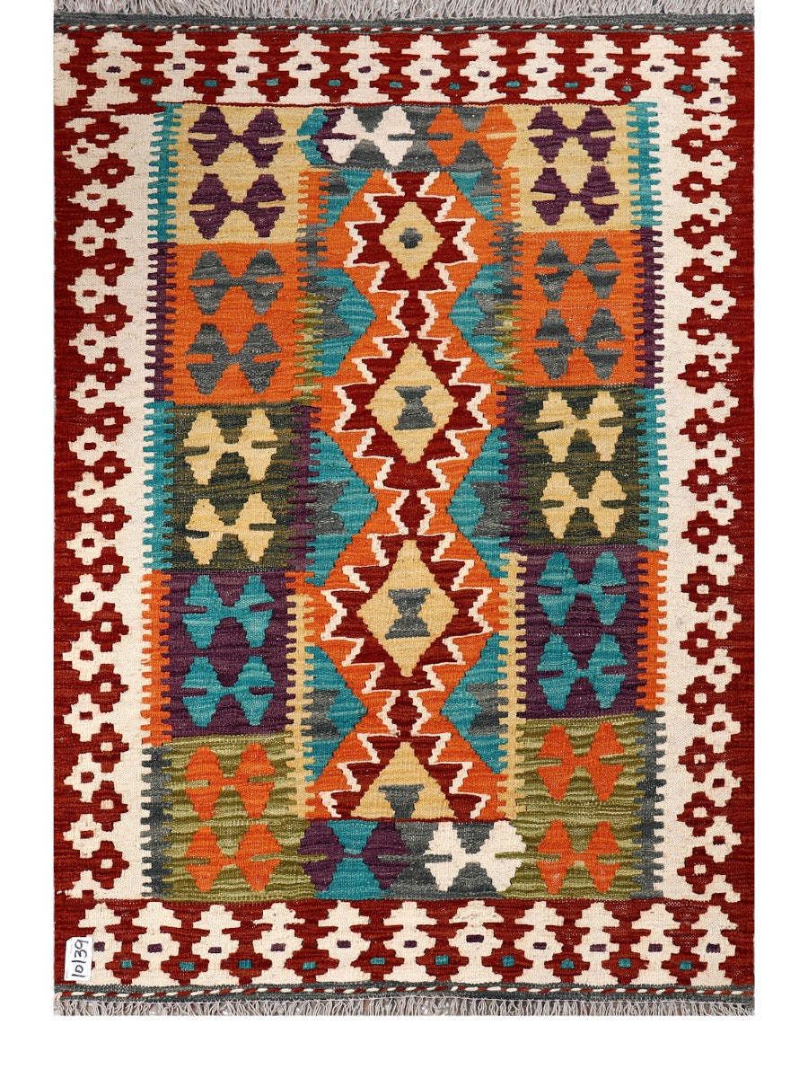 Maimana Afghanistan Kilim Rug - 144 x99 cm