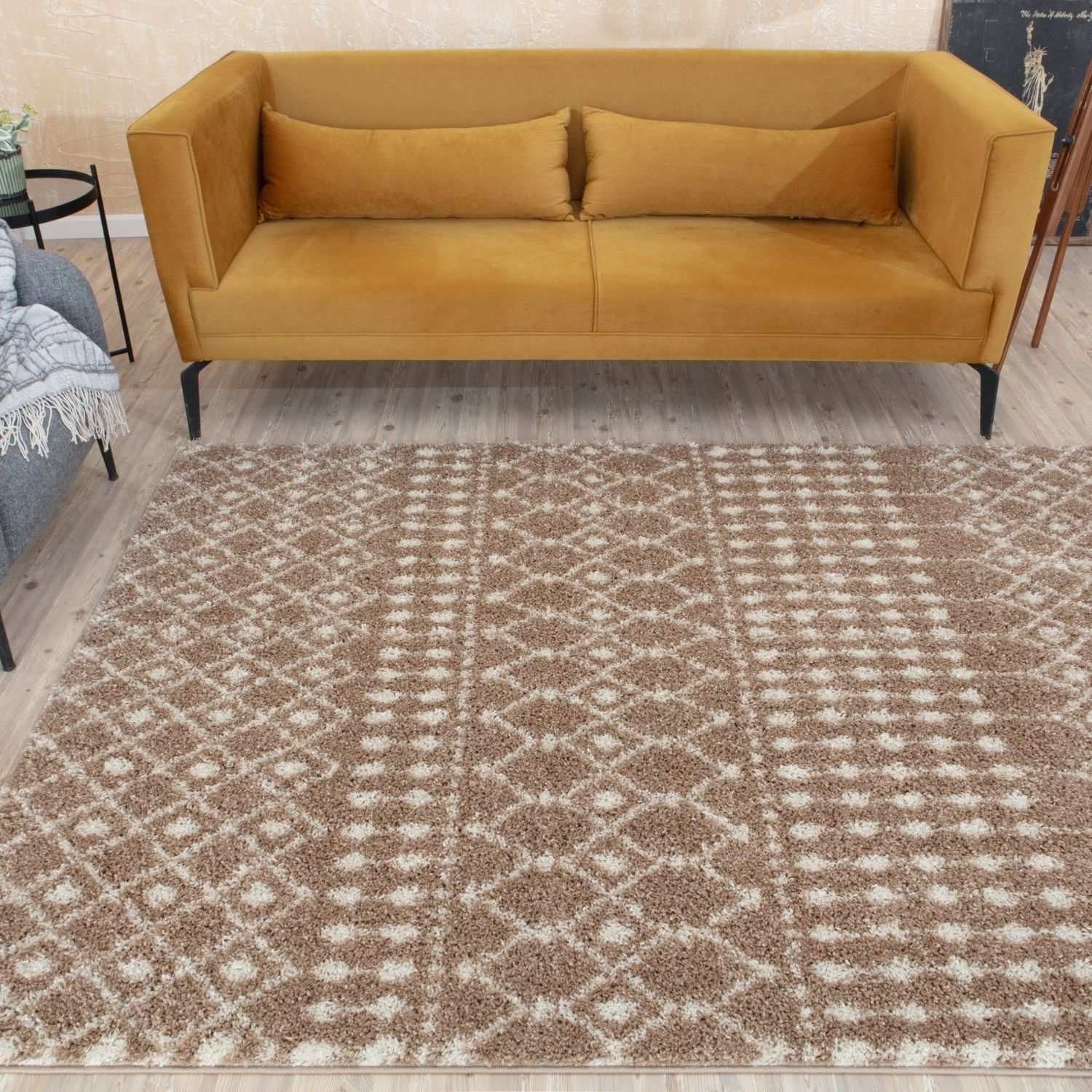 Moroccan Beige Shaggy Rug | 1020