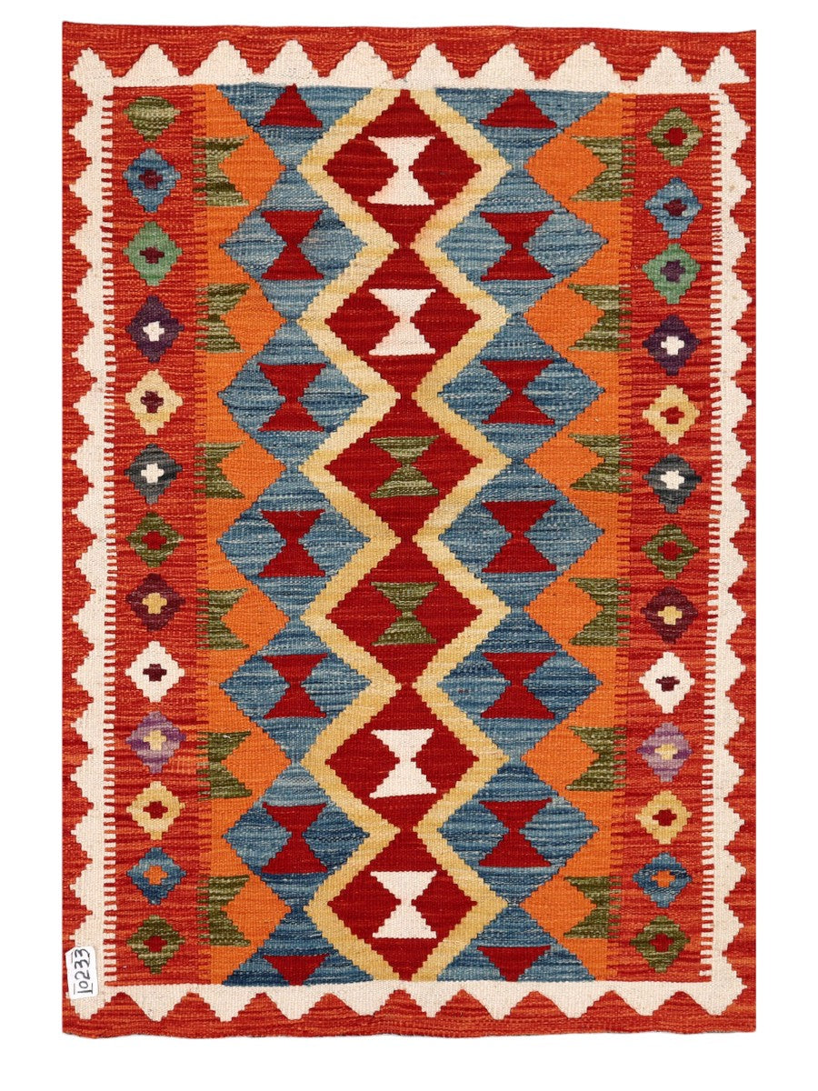 Maimana Afghanistan Kilim Rug - 116 x 78 cm
