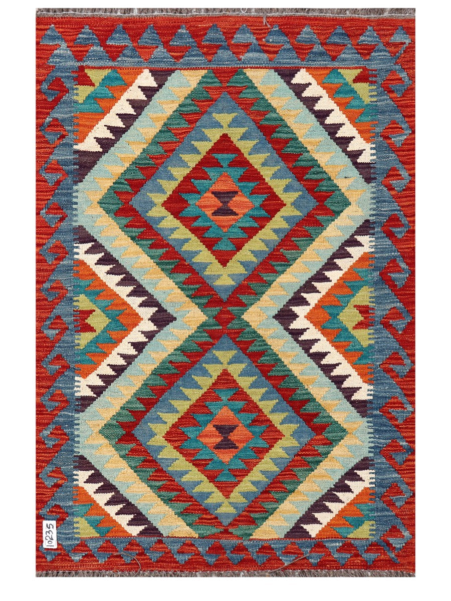 Maimana Afghanistan Kilim Rug - 117 x 78 cm