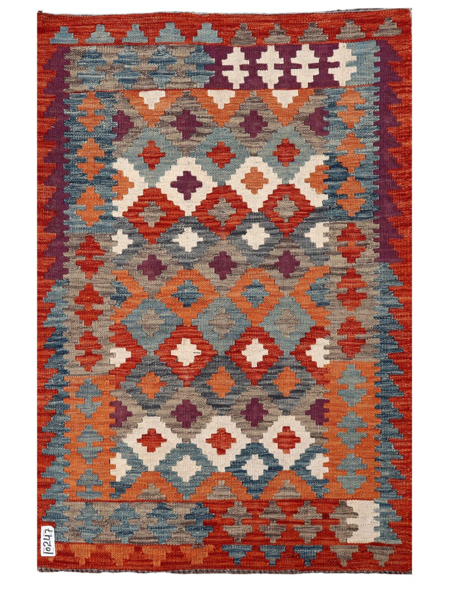 Maimana Afghanistan Kilim Rug - 118 x 78 cm