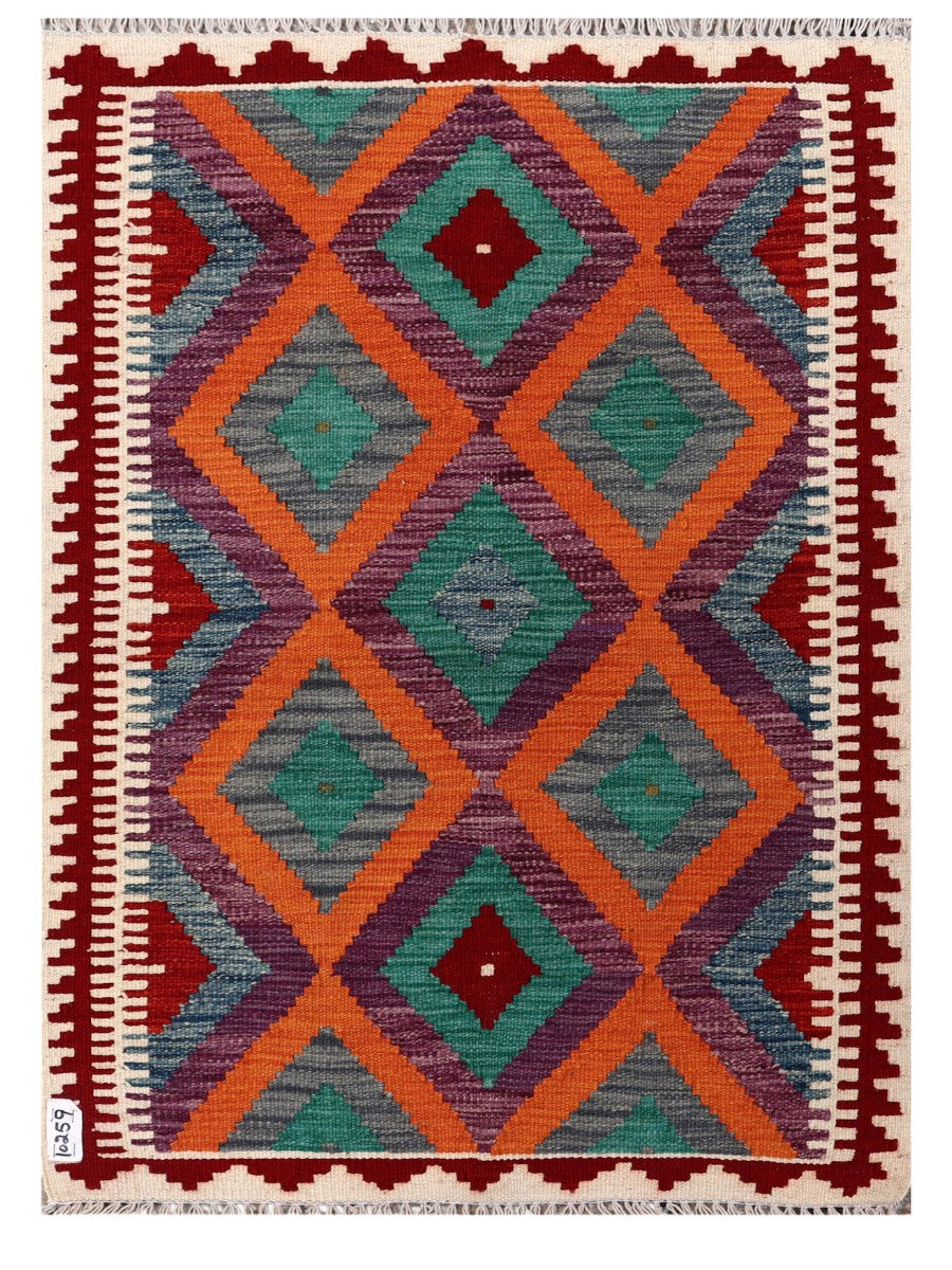 Maimana Afghanistan Kilim Rug - 110 x 80 cm