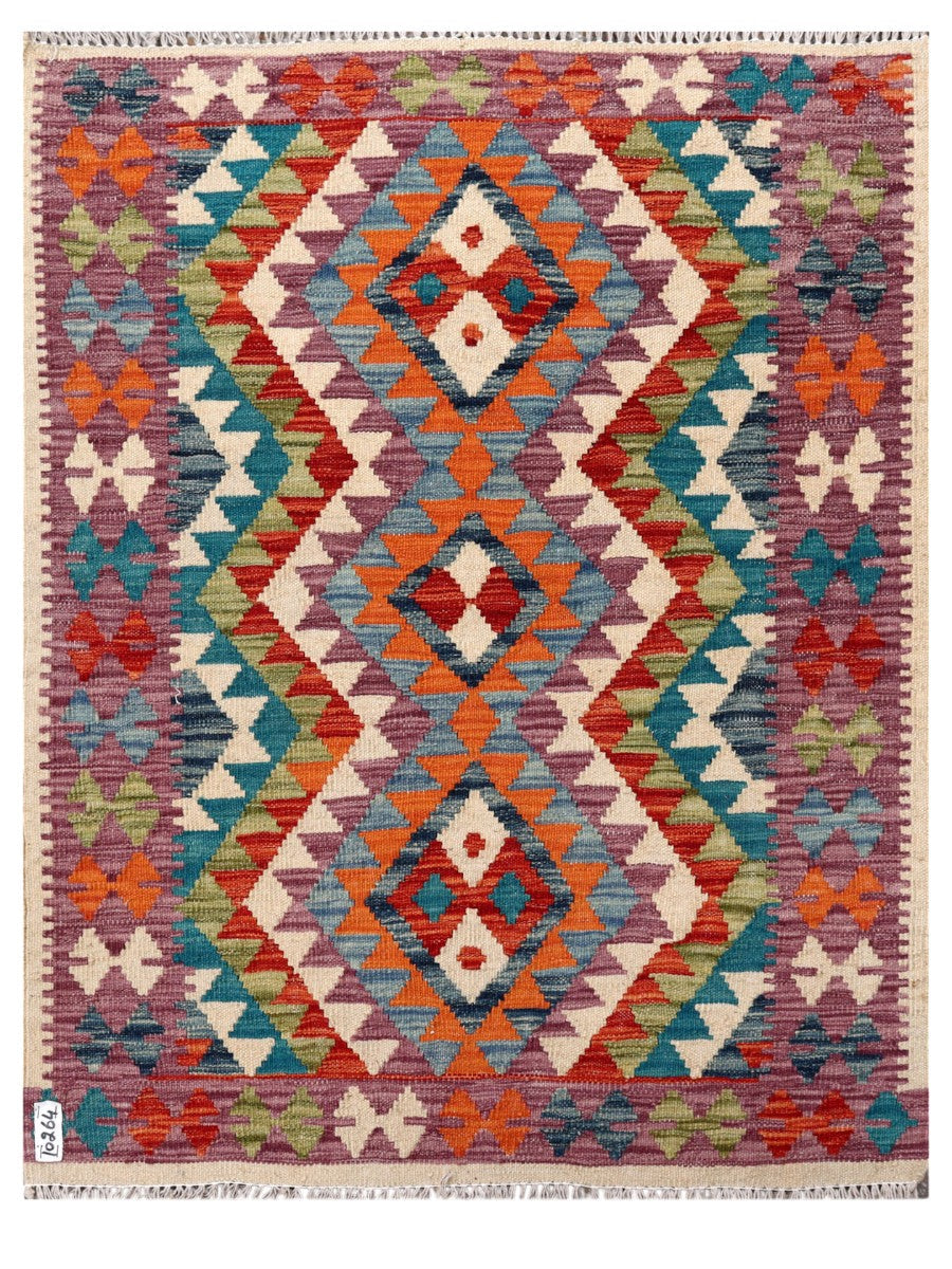Maimana Afghanistan Kilim Rug - 116 x 90 cm