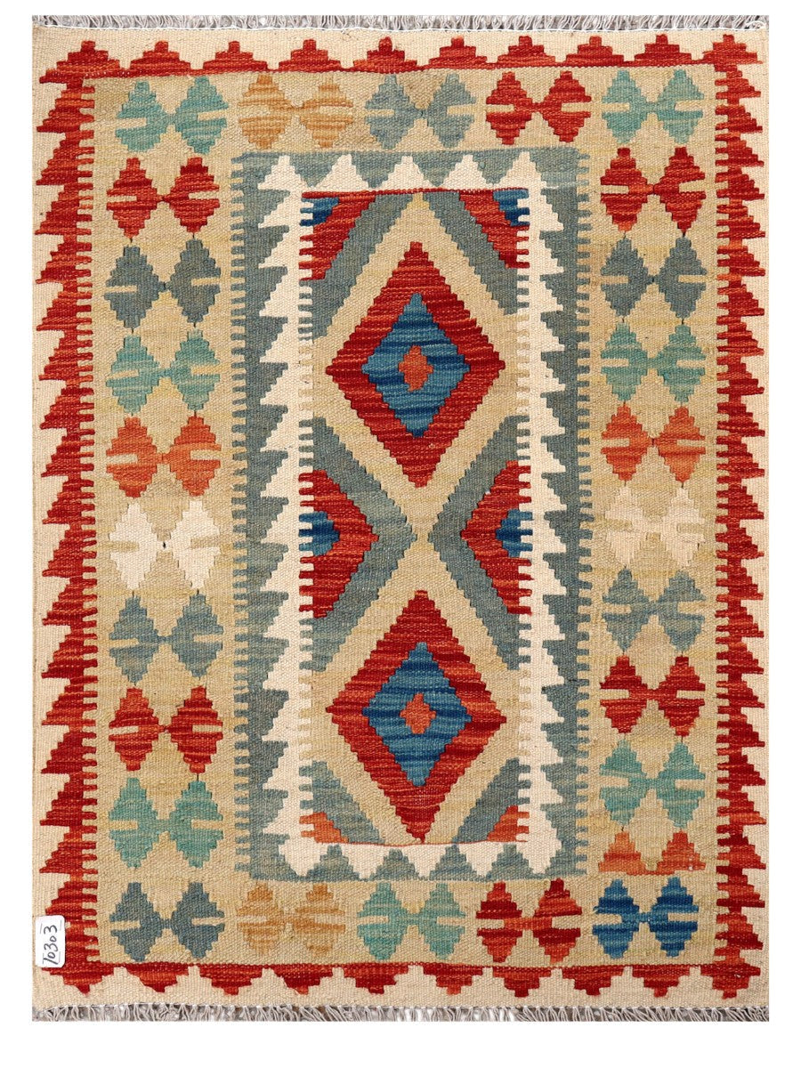 Maimana Afghanistan Kilim Rug - 116 x 85 cm