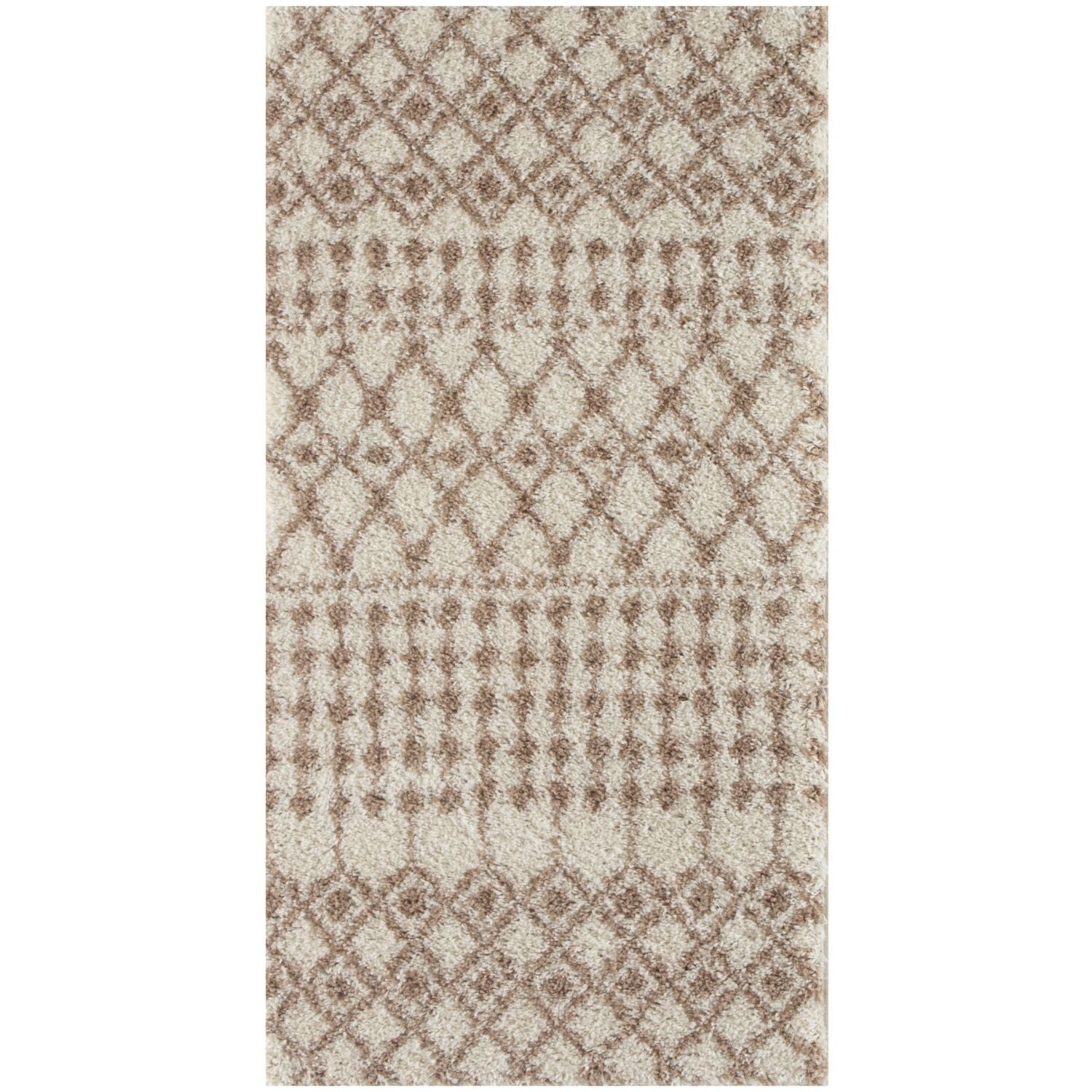 Moroccan Ivory Beige Shaggy Rug | 1030