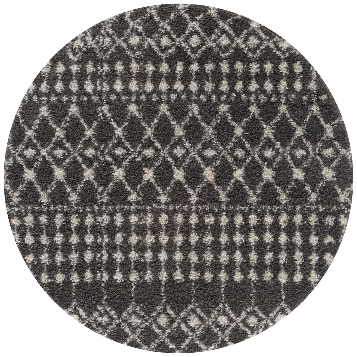 Moroccan Dark Grey Shaggy Rug | 1040