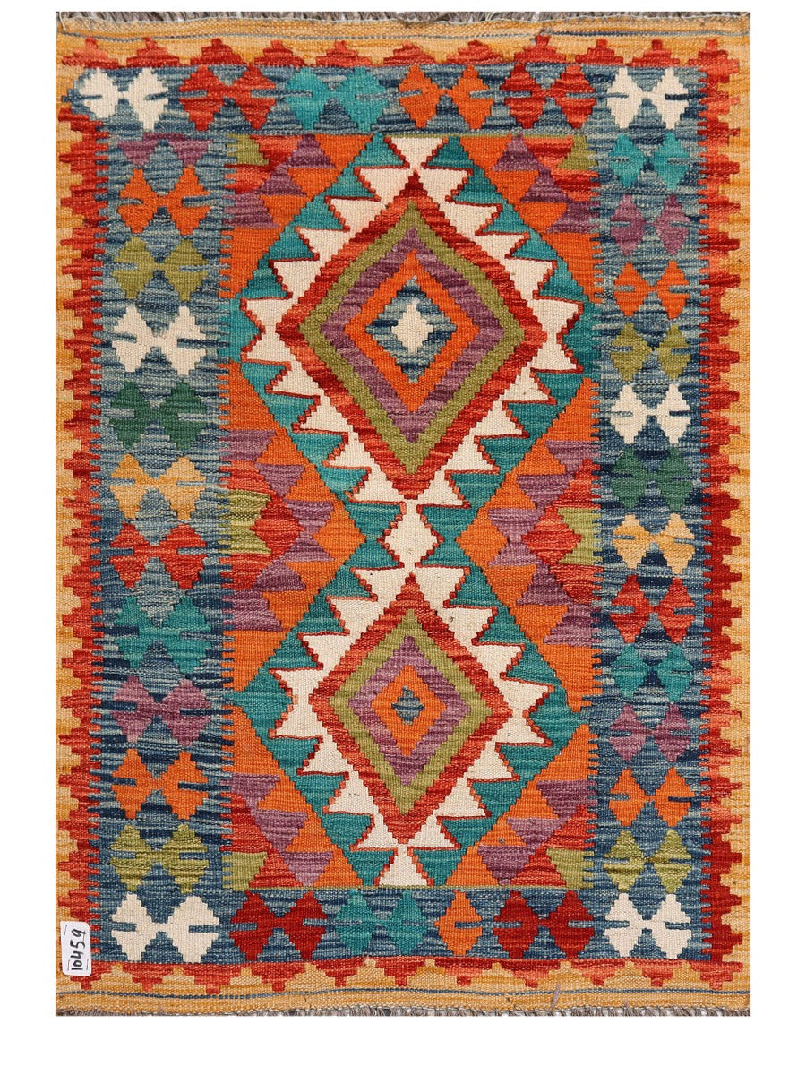 Maimana Afghanistan Kilim Rug - 116 x 83 cm