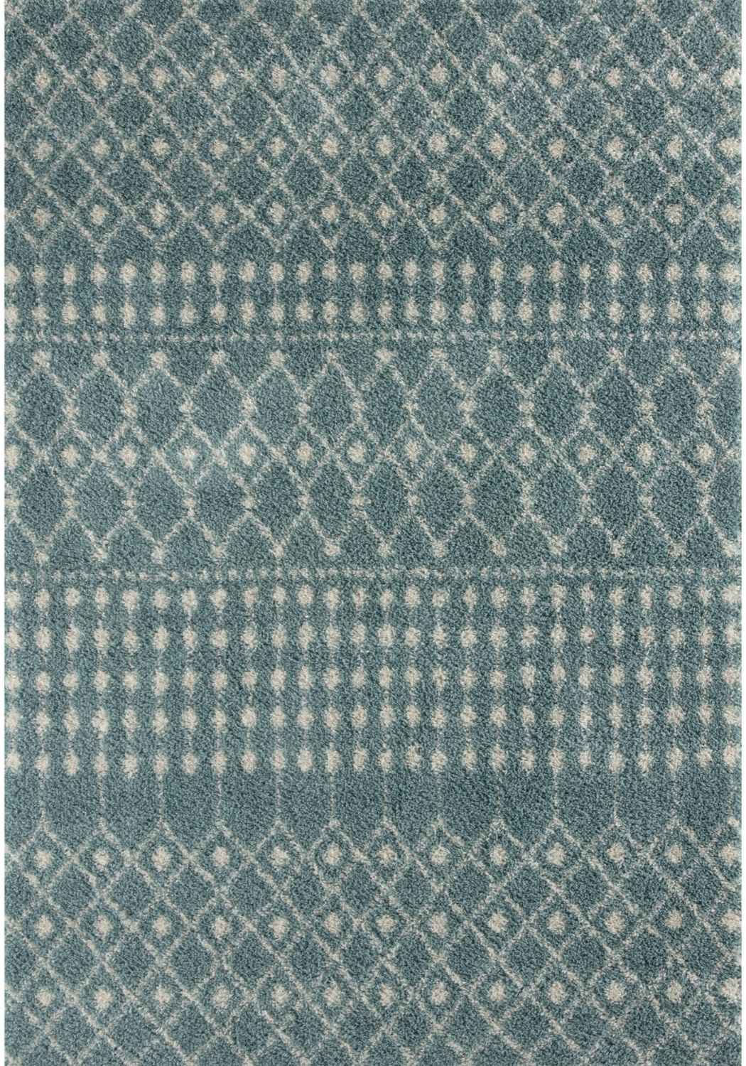 Moroccan Duck Egg Blue Shaggy Rug | 1050