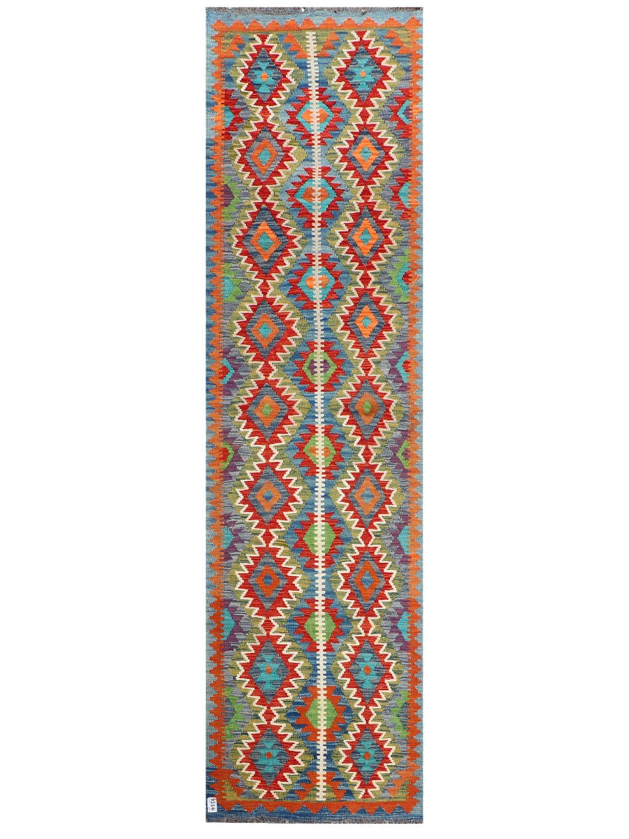 Maimana Afghanistan Kilim Runner - 309 x 84 cm
