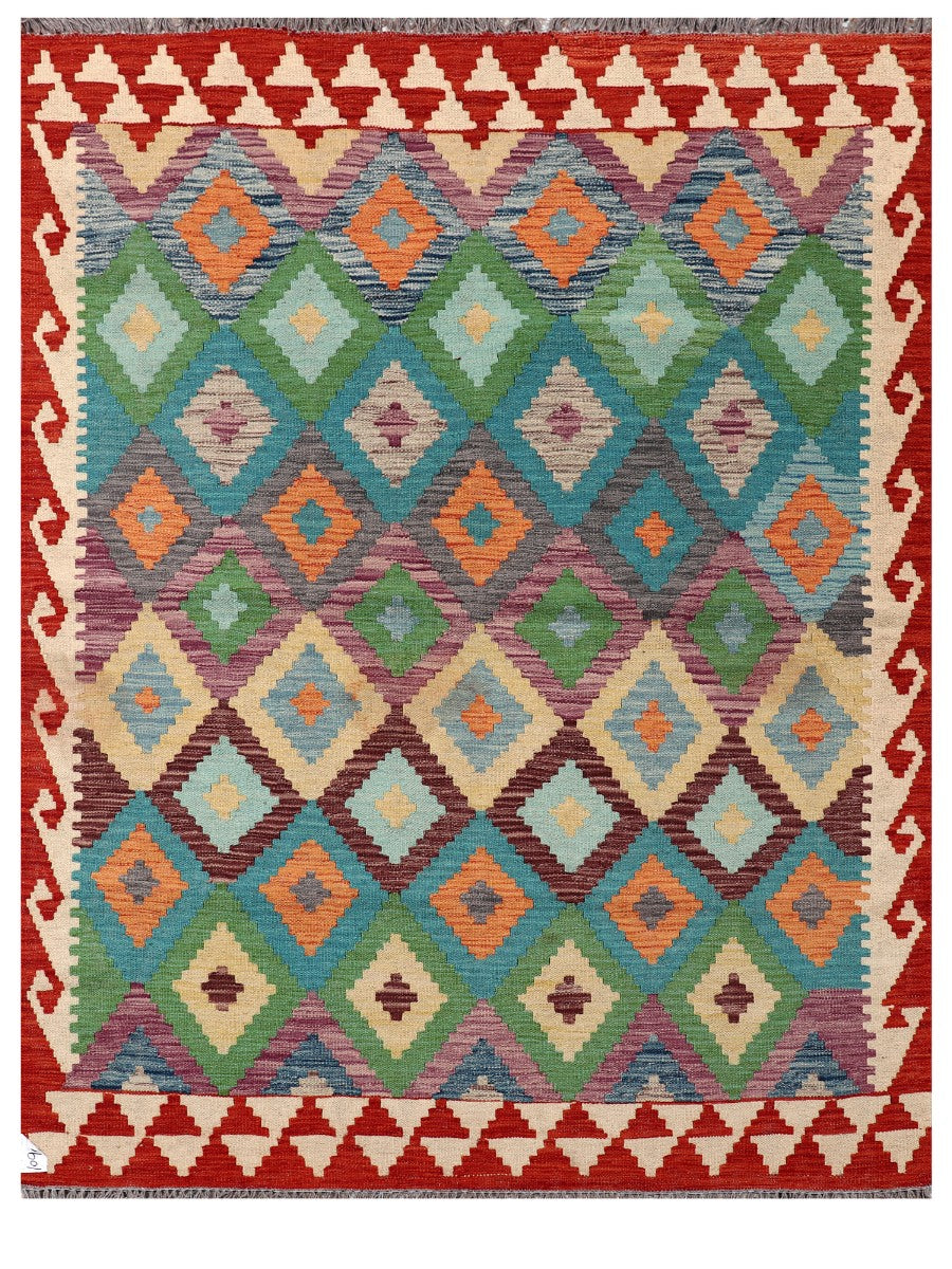Maimana Afghanistan Kilim Rug - 201 x155 cm