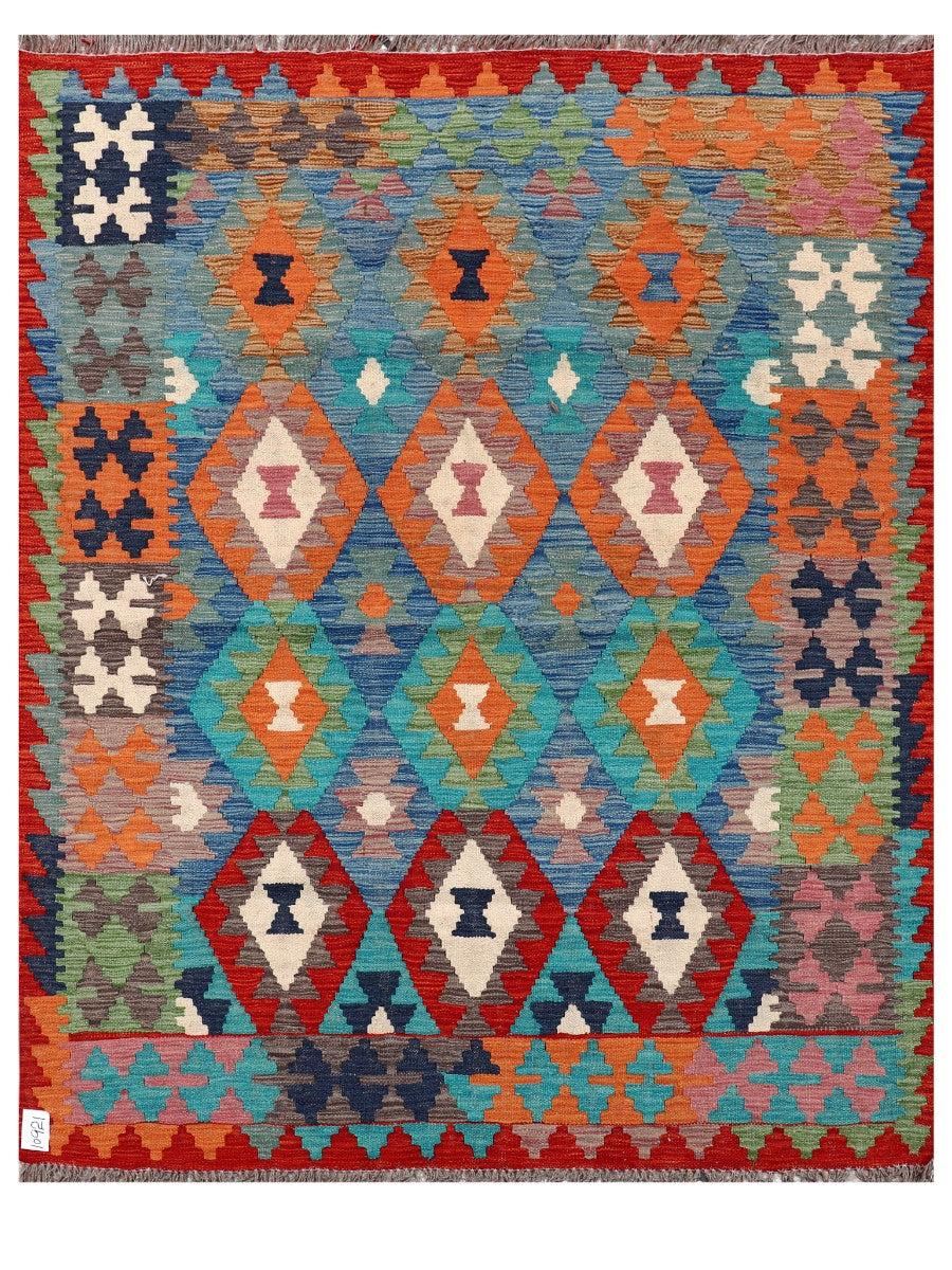 Maimana Afghanistan Kilim Rug - 188 x149 cm