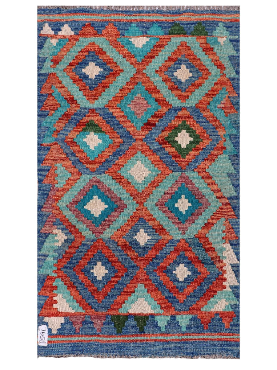 Maimana Afghanistan Kilim Rug - 119 x 74 cm