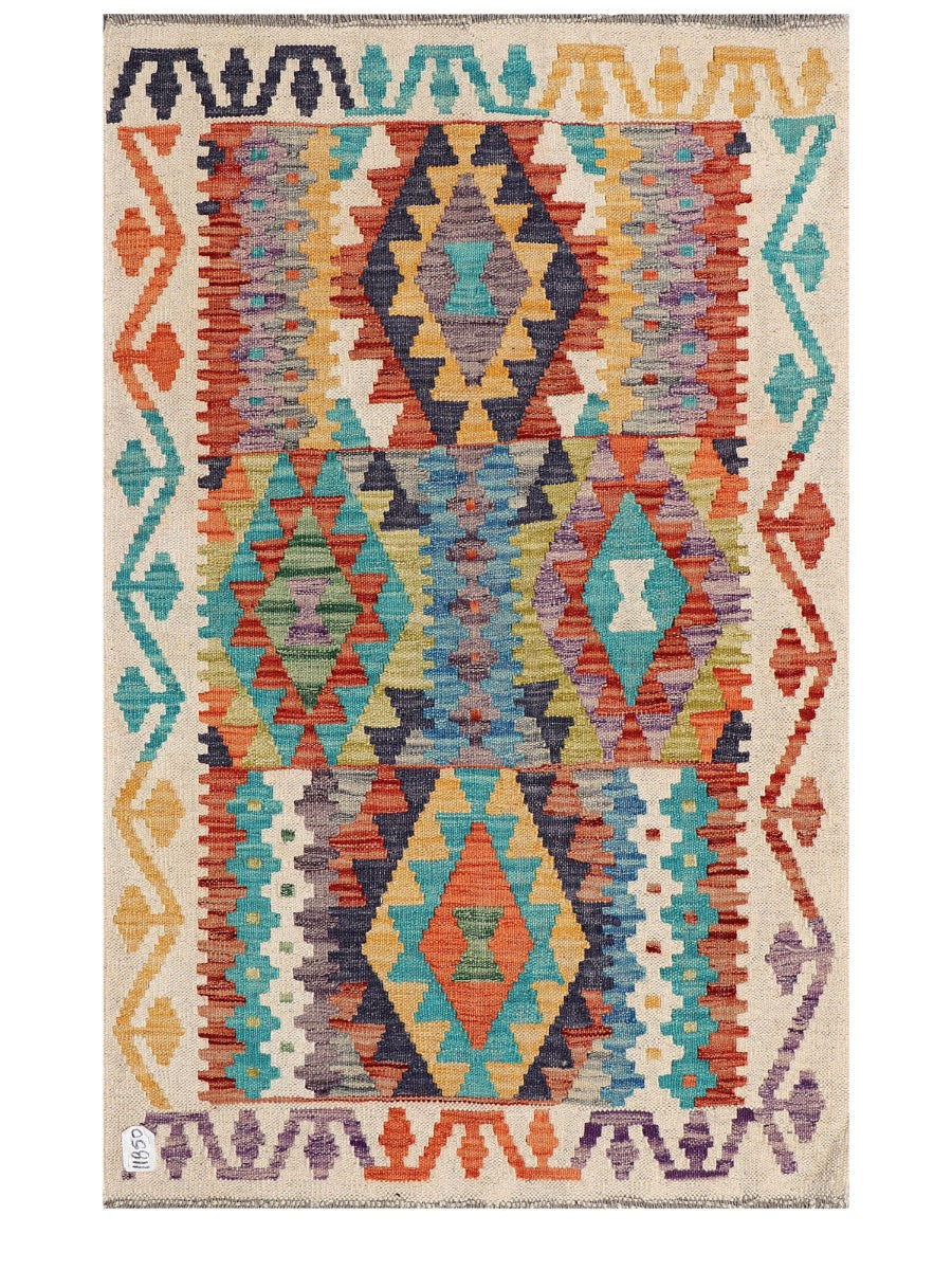 Maimana Afghanistan Kilim Rug - 123 x 80 cm