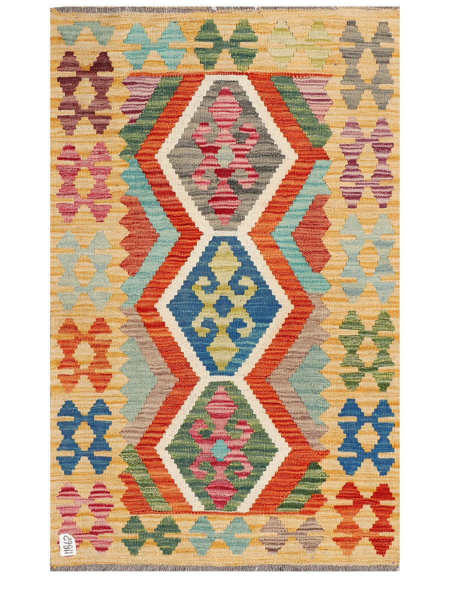 Maimana Afghanistan Kilim Rug - 121 x 78 cm