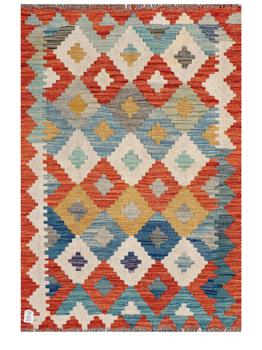 Maimana Afghanistan Kilim Rug - 115 x 81 cm