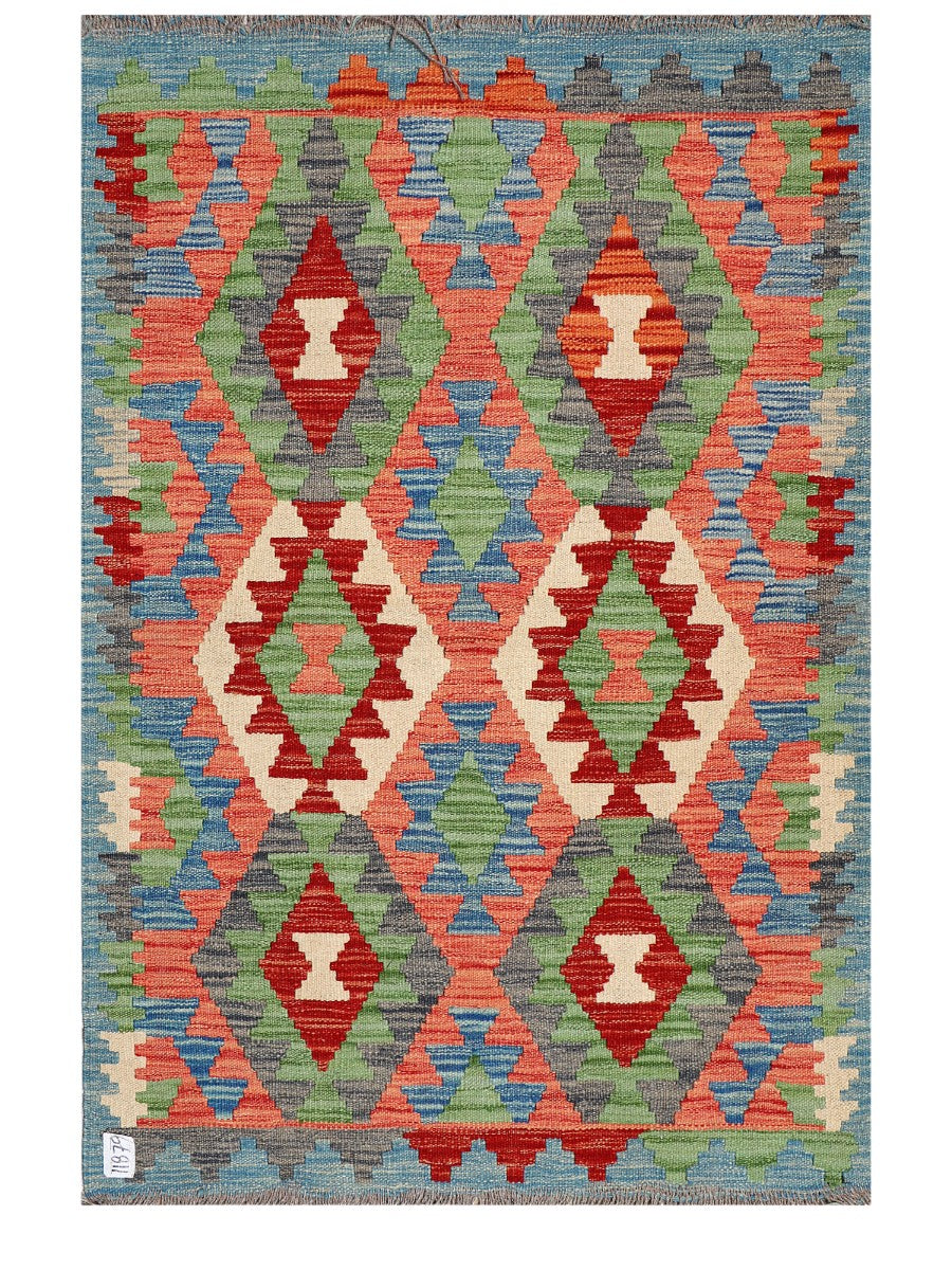 Maimana Afghanistan Kilim Rug - 123 x 85 cm