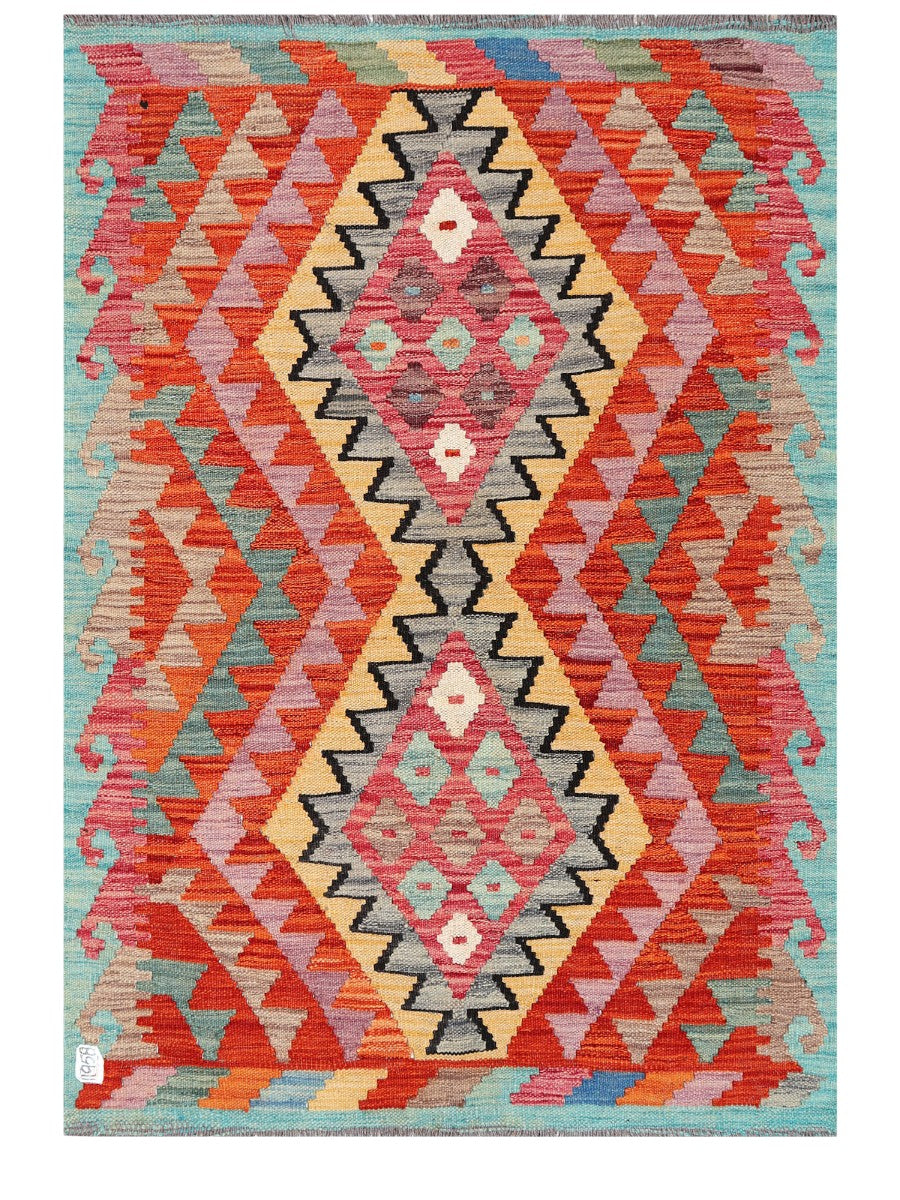 Maimana Afghanistan Kilim Rug - 143 x102 cm