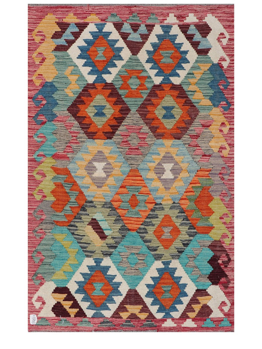 Maimana Afghanistan Kilim Rug - 159 x103 cm
