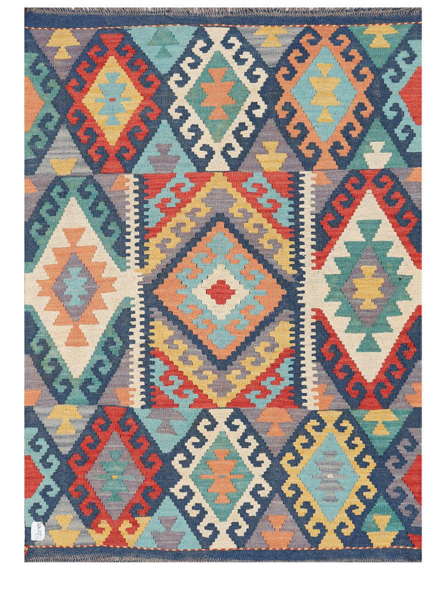 Maimana Afghanistan Kilim Rug - 147 x109 cm