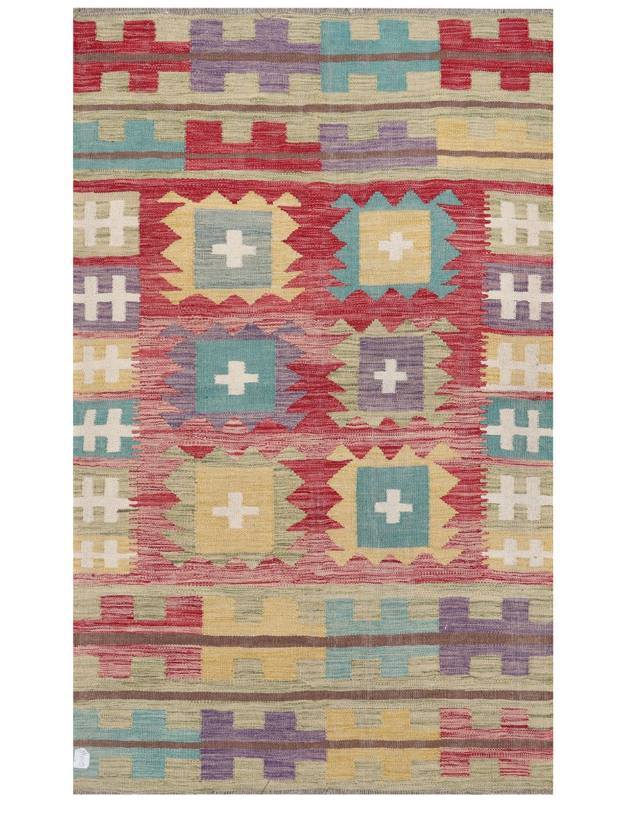 Maimana Afghanistan Kilim Rug - 185 x116 cm