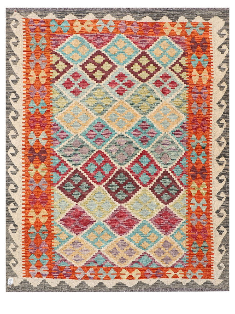 Maimana Afghanistan Kilim Rug - 197 x160 cm