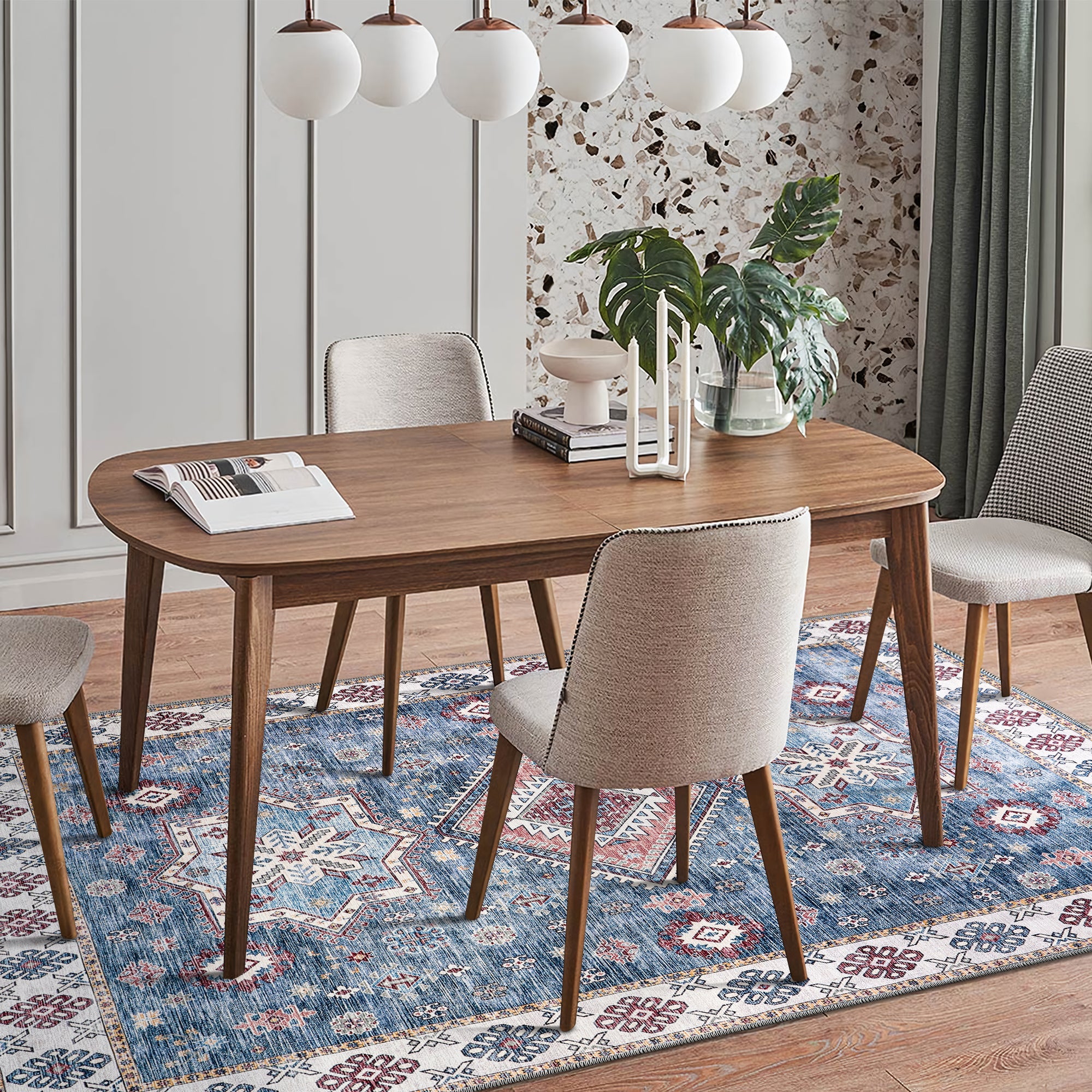 Netline Home Rugs Depot - Tribal Multicolor Geometric Washable Rug, Design NL1016