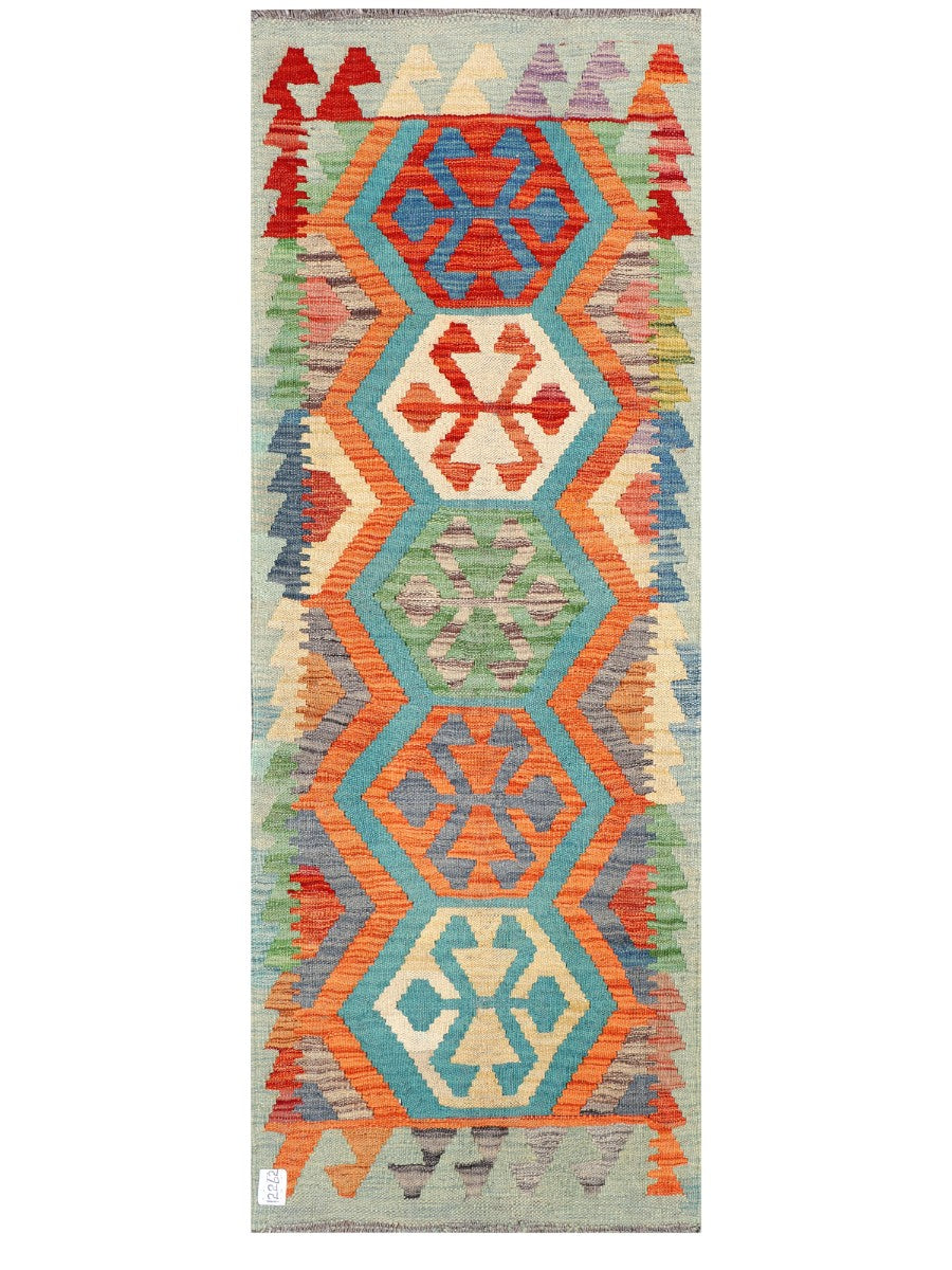 Maimana Afghanistan Kilim Rug - 166 x63 cm