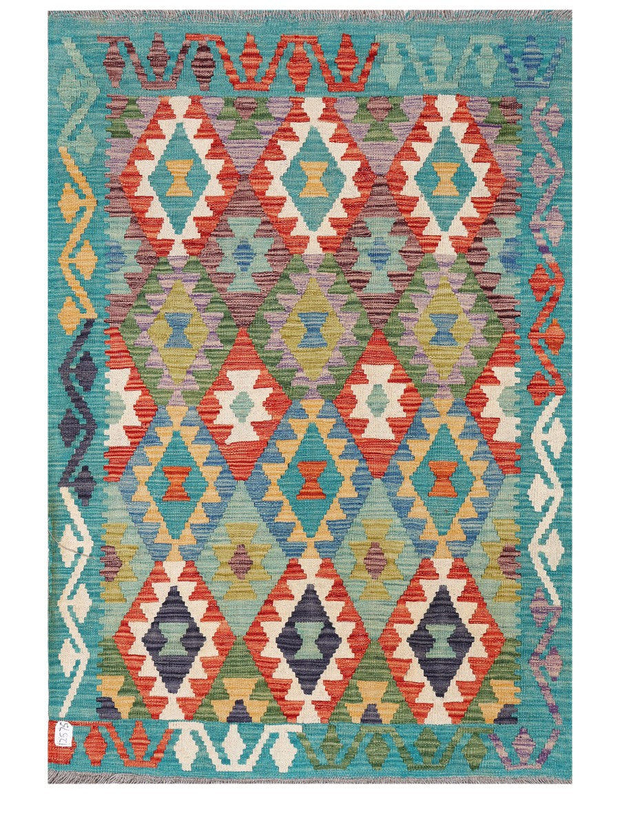 Maimana Afghanistan Kilim Rug - 144 x101 cm