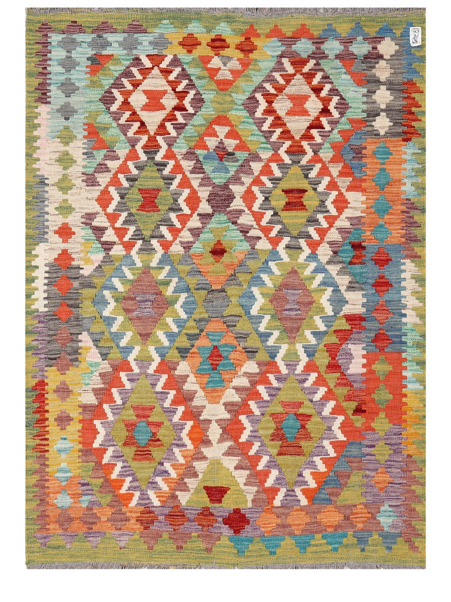 Maimana Afghanistan Kilim Rug - 168 x120 cm
