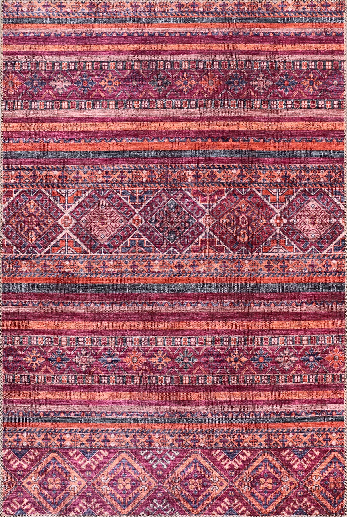 Netline Home Rugs Depot Tribal Multicolor Geometric Washable Rug Design 1322