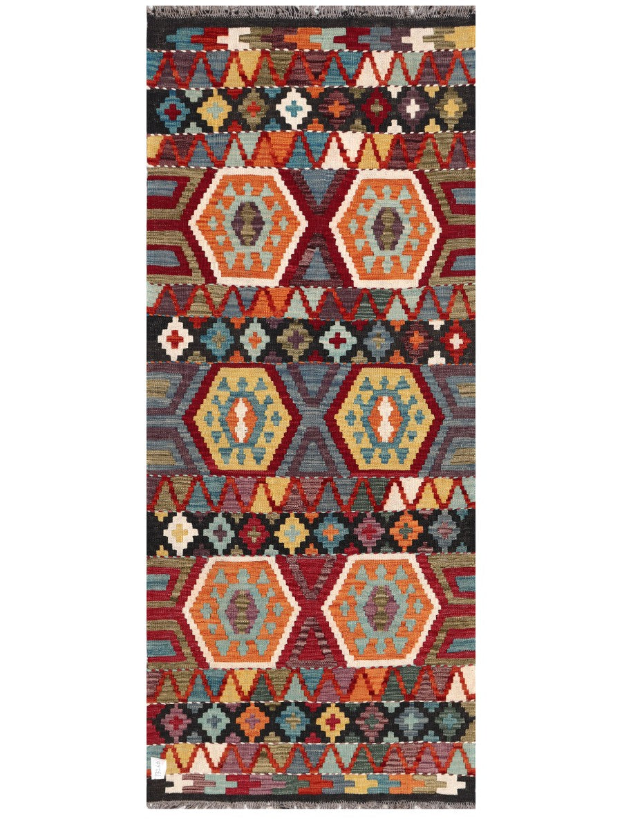 Maimana Afghanistan Kilim Rug - 195 x80 cm