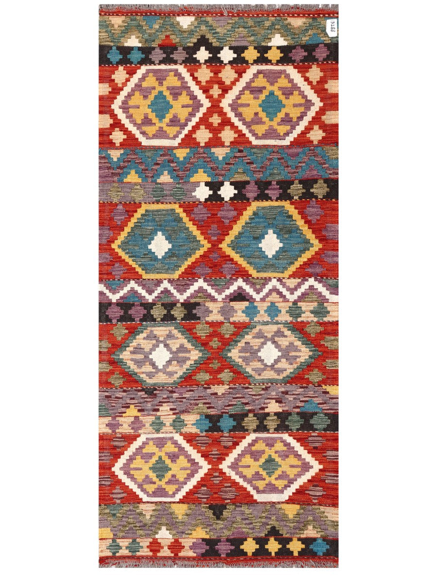 Maimana Afghanistan Kilim Rug - 197 x84 cm