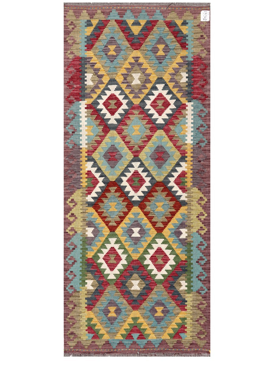 Maimana Afghanistan Kilim Rug - 200 x83 cm