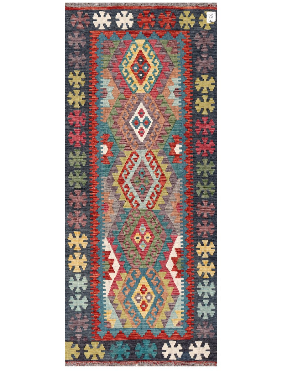 Maimana Afghanistan Kilim Rug - 194 x81 cm