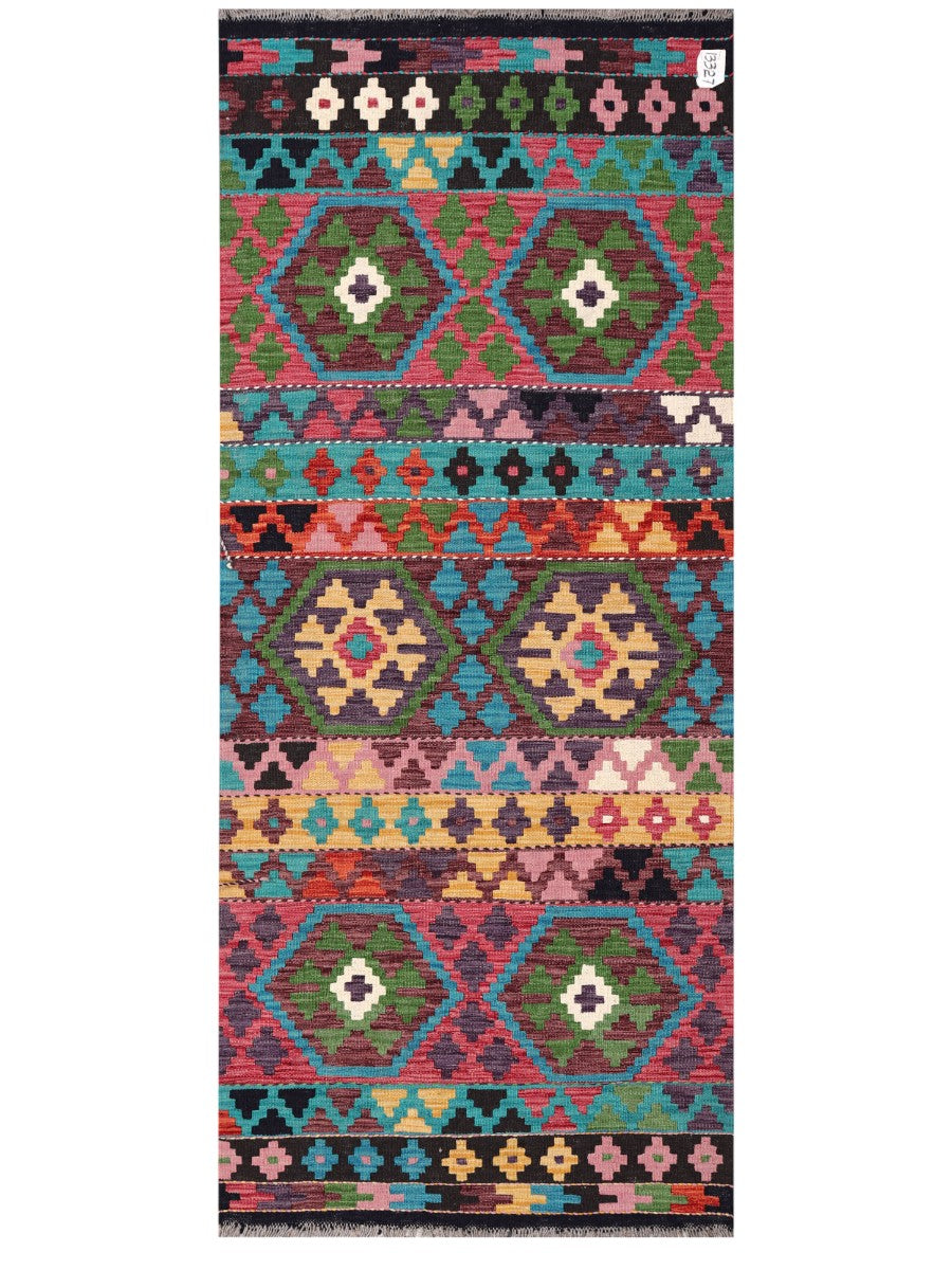 Maimana Afghanistan Kilim Rug - 200 x84 cm