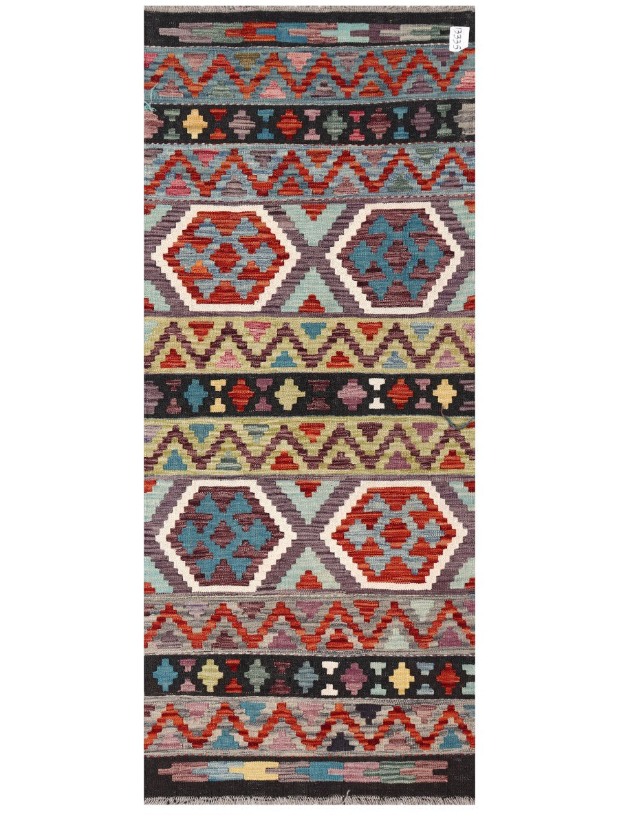 Maimana Afghanistan Kilim Rug - 195 x81 cm