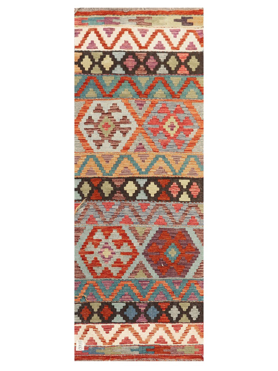 Maimana Afghanistan Kilim Rug - 200 x79 cm