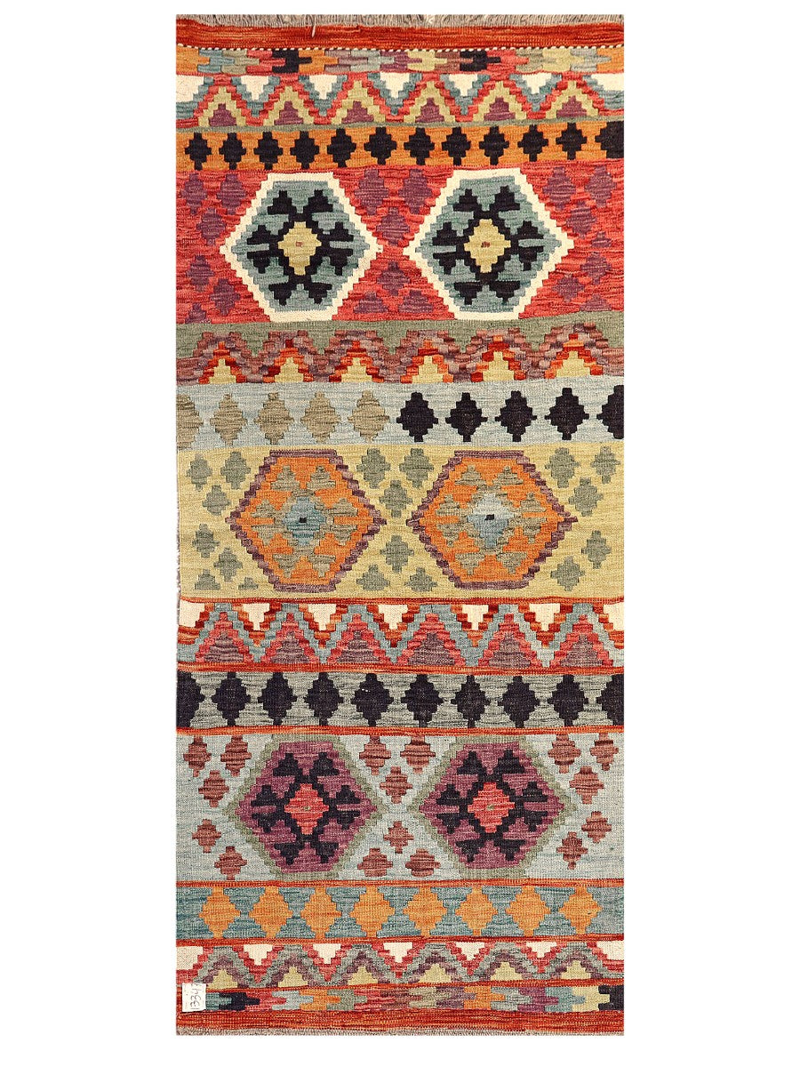 Maimana Afghanistan Kilim Rug - 200 x90 cm