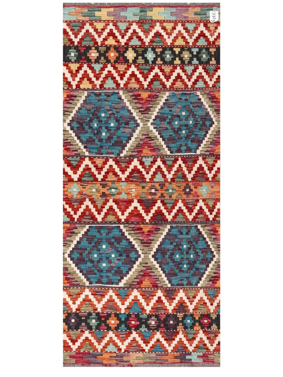 Maimana Afghanistan Kilim Rug - 199 x86 cm