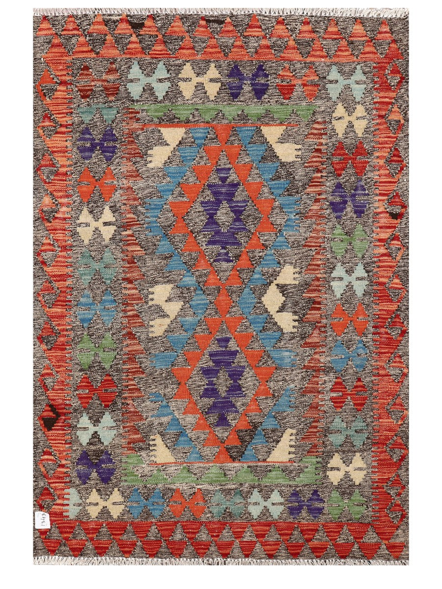 Maimana Afghanistan Kilim Rug - 144 x97 cm
