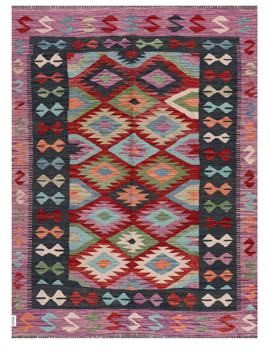 Maimana Afghanistan Kilim Rug - 194 x148 cm