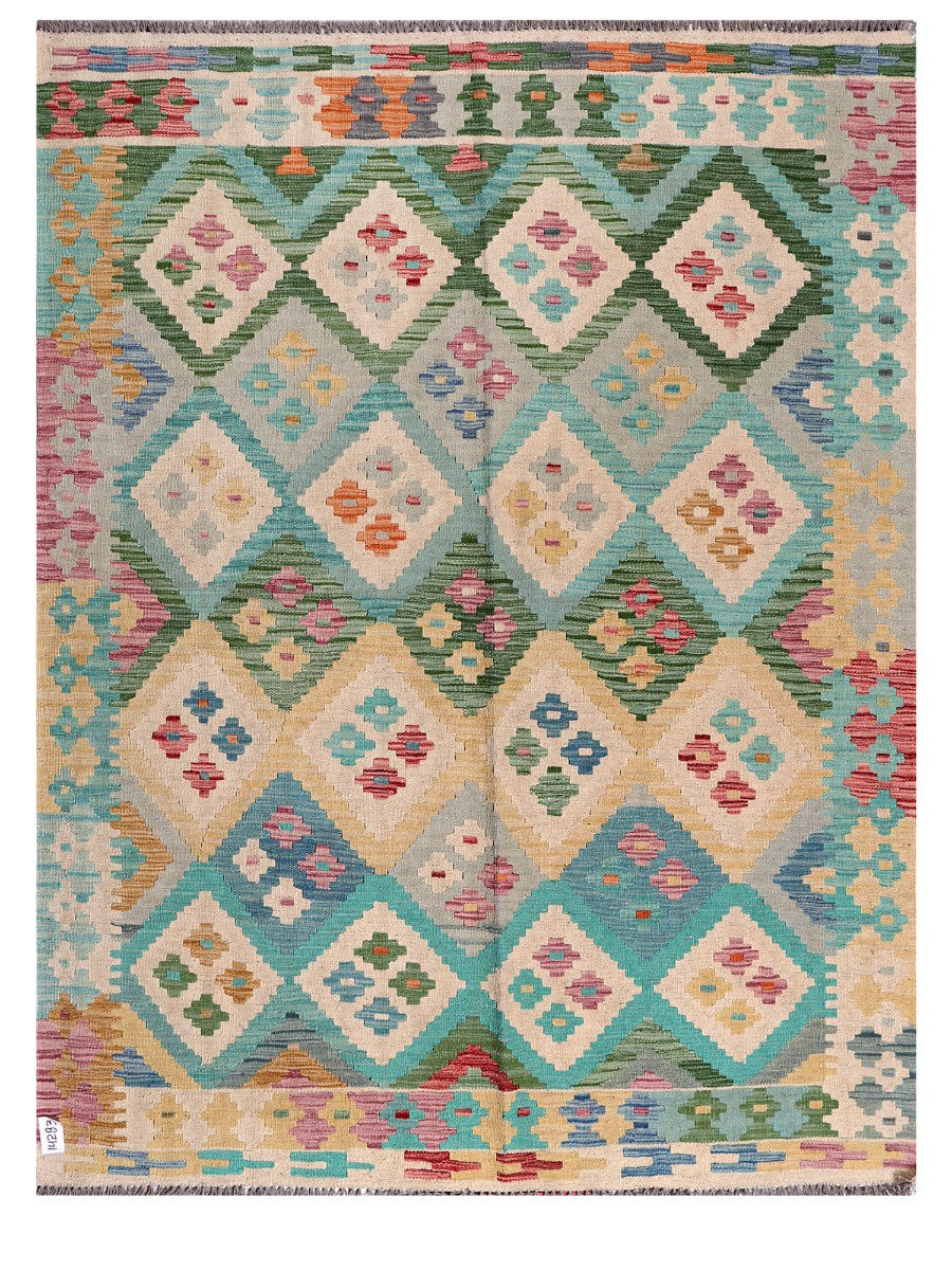 Maimana Afghanistan Kilim Rug - 188 x149 cm