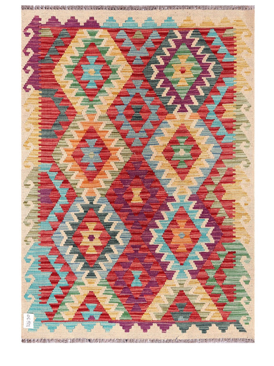 Maimana Afghanistan Kilim Rug - 148 x106 cm