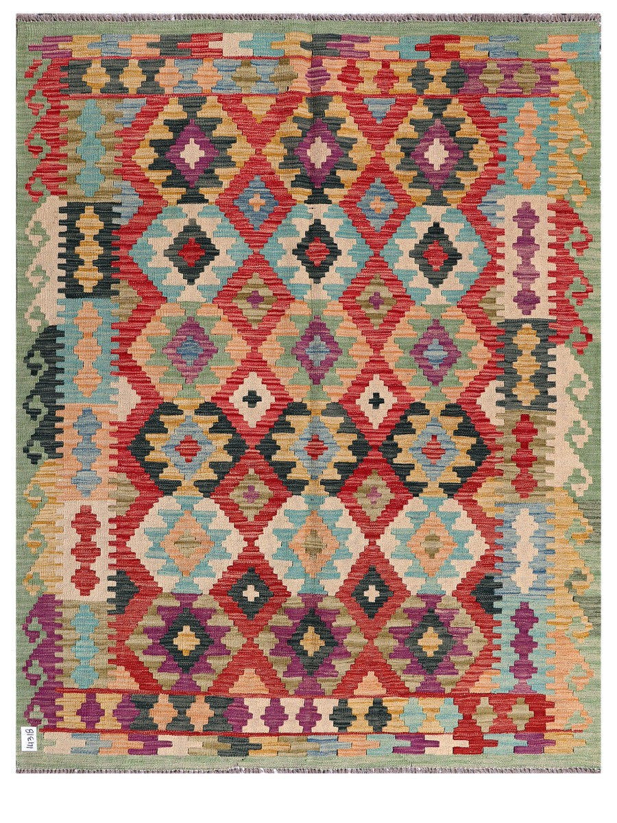 Maimana Afghanistan Kilim Rug - 195 x154 cm