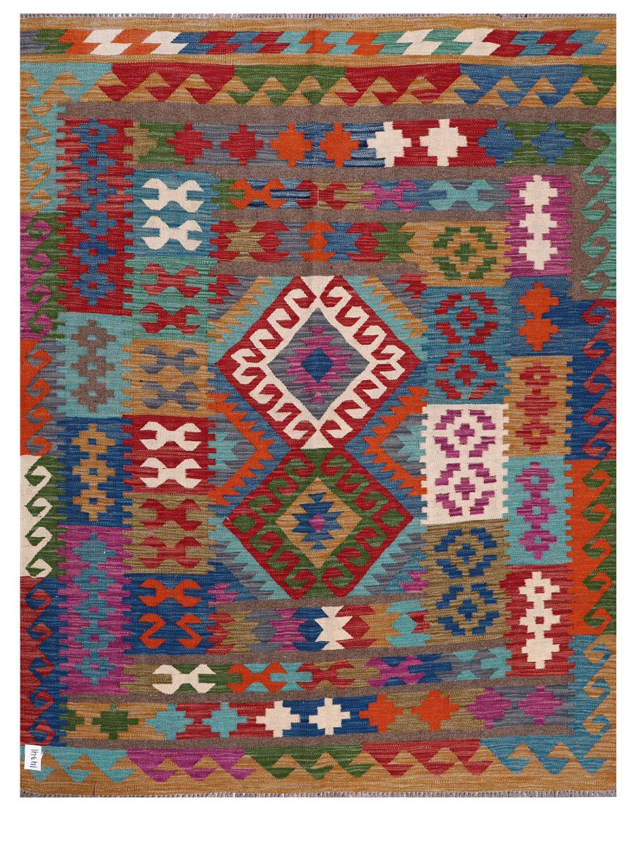 Maimana Afghanistan Kilim Rug - 196 x153 cm