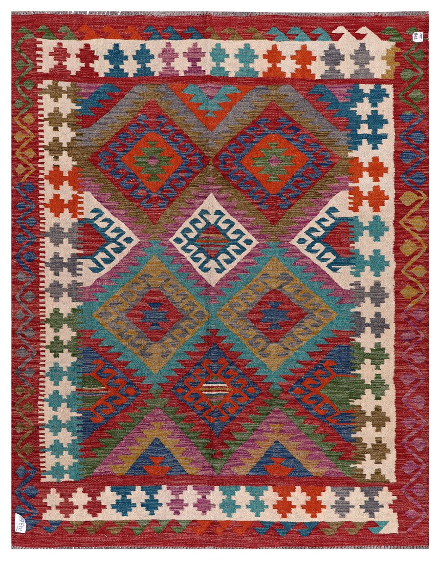 Maimana Afghanistan Kilim Rug - 191 x152 cm