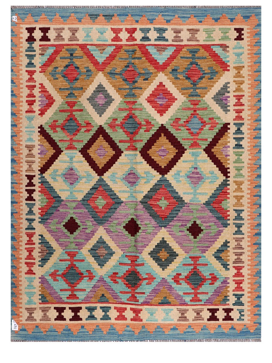 Maimana Afghanistan Kilim Rug - 196 x150 cm